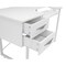 Pro Line Sewing Table, Sewing Machine or Office Desk with 2 Drawers, Fold-Down Top and Height Adjustable Platform - White
